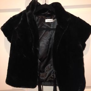 Calvin Klein Feux Fur Coat XS